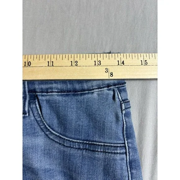 Judy Blue Jeans Womens 5/27 Blue Stretch Slim Fit Faded Pull On Released Hem - Picture 5 of 7